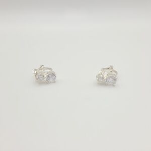 Silver Stud Clip on Earrings